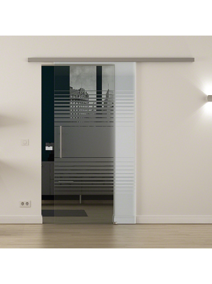 Glasschiebetür Design Landshut (L) ProfiSlide-Beschlag Komplettset, mit SoftClose