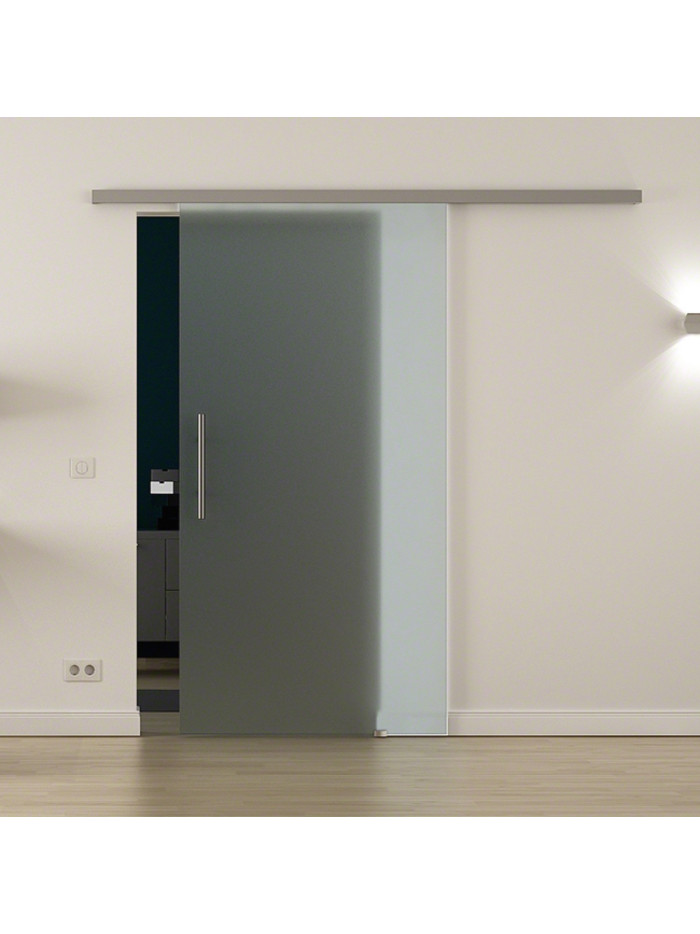 Glasschiebetür Design Vollsatiniert (V) ProfiSlide-Beschlag Komplettset, mit SoftClose