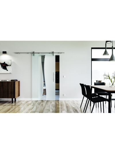Glasschiebetür Design Berlin (B) Sadora VA-Beschlag Komplettset Edelstahl