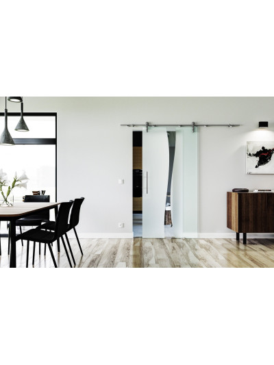 Glasschiebetür Design Berlin (B) Sadora VA-Beschlag Komplettset Edelstahl