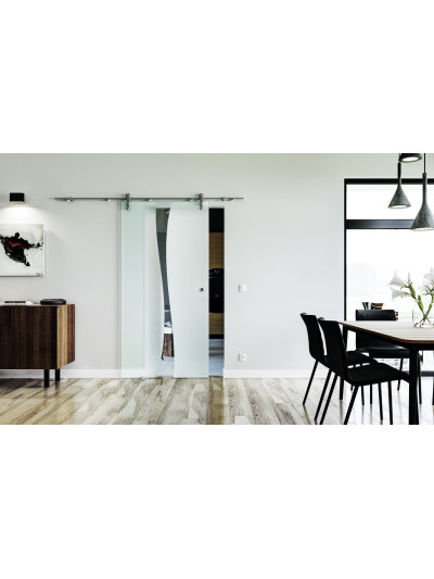 Glasschiebetür Design Berlin (B) Sadora VA-Beschlag Komplettset Edelstahl