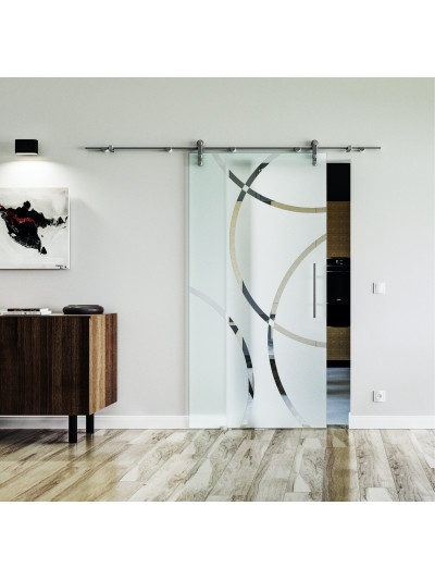 Glasschiebetür Design Coburg (C) Sadora VA-Beschlag Komplettset Edelstahl