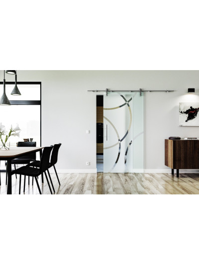 Glasschiebetür Design Coburg (C) Sadora VA-Beschlag Komplettset Edelstahl