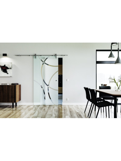 Glasschiebetür Design Coburg (C) Sadora VA-Beschlag Komplettset Edelstahl