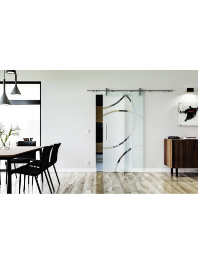 Glasschiebetür Design Düsseldorf (D) Sadora VA-Beschlag Komplettset Edelstahl