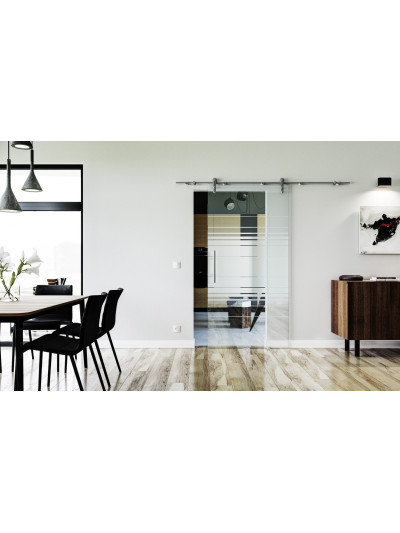 Glasschiebetür Design Hamburg (H) Sadora VA-Beschlag Komplettset Edelstahl