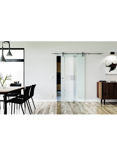 Glasschiebetür Design Ingolstadt (I) Sadora VA-Beschlag Komplettset Edelstahl