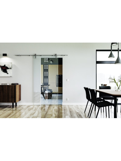 Glasschiebetür Design Regensburg (R) Sadora VA-Beschlag Komplettset Edelstahl