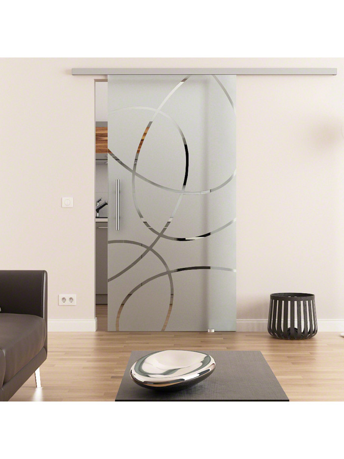 Glasschiebetür Design Frankfurt (F) DormaKaba Beschlag Muto 60 Komplettset