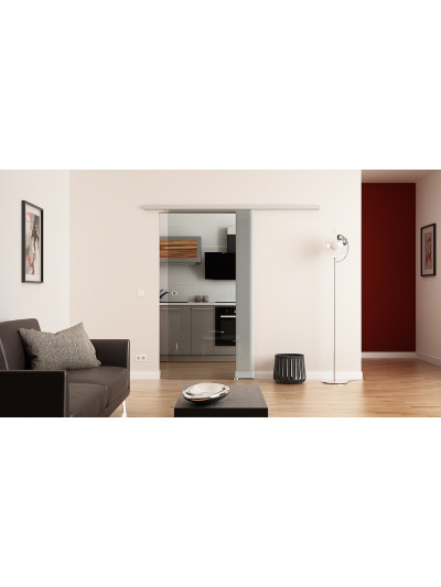 Glasschiebetür Design Klarglas (K) DormaKaba Beschlag Muto 60 Komplettset
