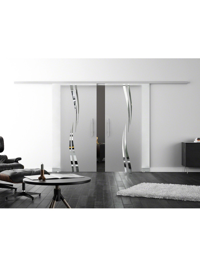 Glasschiebetüren Design Amsterdam (A) ProfiSlide-Beschlag Komplettset by Sadora