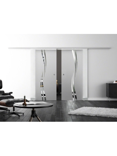Glasschiebetüren Design Amsterdam (A) ProfiSlide-Beschlag Komplettset by Sadora