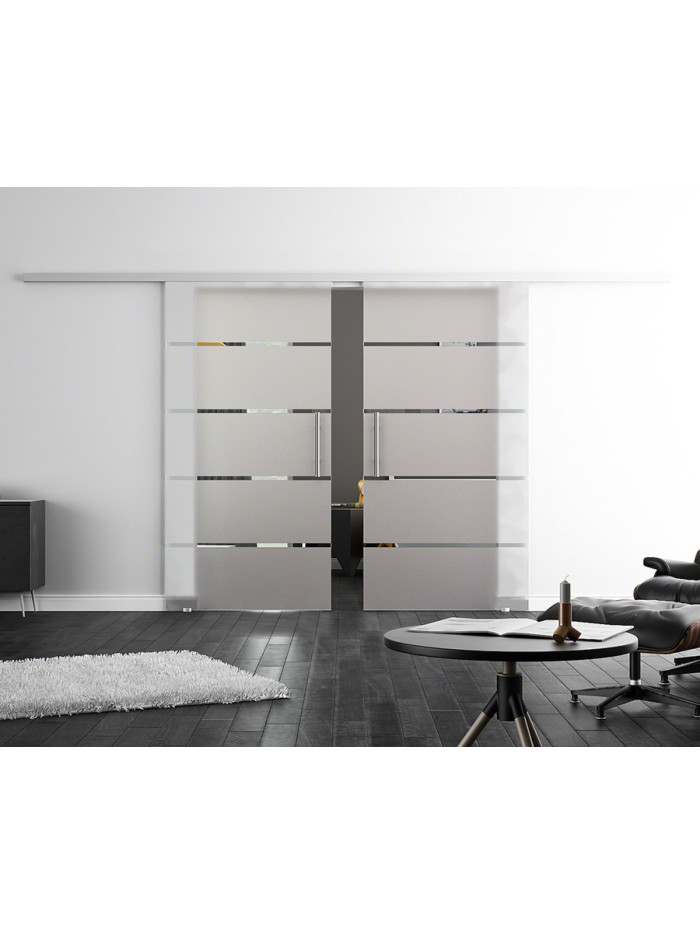 Glasschiebetüren Design Stuttgart (S) ProfiSlide-Beschlag Komplettset by Sadora