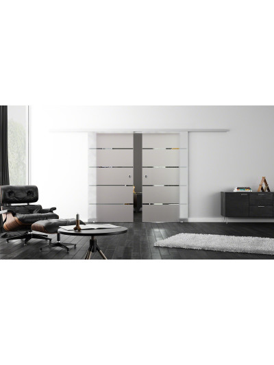 Glasschiebetüren Design Stuttgart (S) ProfiSlide-Beschlag Komplettset by Sadora