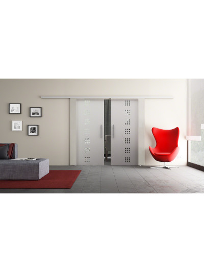 Glasschiebetüren Design Quickborn (Q) DormaKaba-Beschlag Komplettset Muto 60