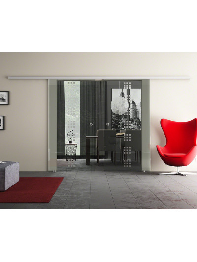 Glasschiebetüren Design Regensburg (R) DormaKaba-Beschlag Komplettset Muto 60