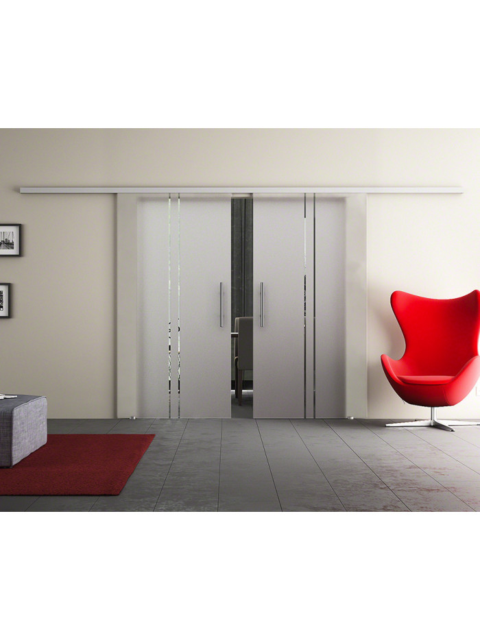 Glasschiebetüren Design Trier (T) DormaKaba-Beschlag Komplettset Muto 60