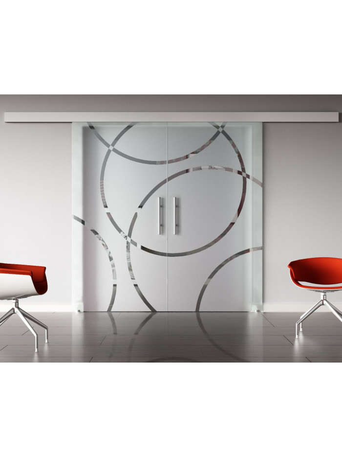 Glasschiebetüren Design Coburg (CD) SlimLine-Beschlag Komplettset, Optional: SoftClose