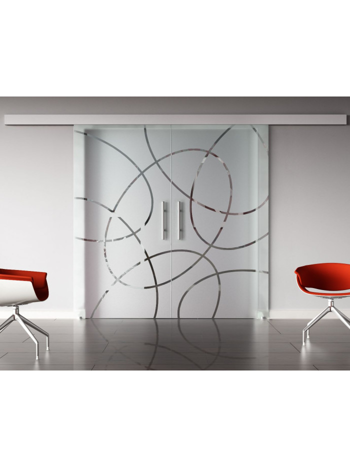 Glasschiebetüren Design Essen (EF) SlimLine-Beschlag Komplettset, Optional: SoftClose