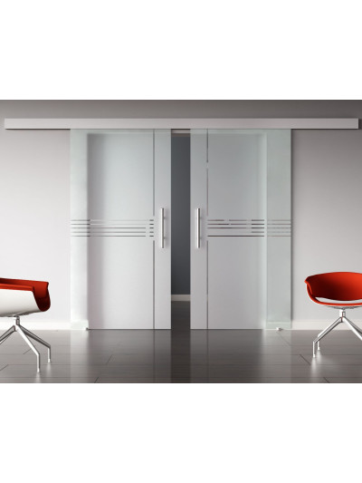 Glasschiebetüren Design Ingolstadt (I) SlimLine-Beschlag Komplettset, Optional: SoftClose