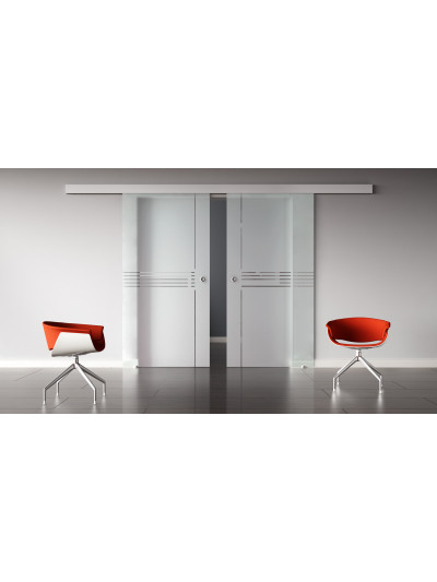 Glasschiebetüren Design Ingolstadt (I) SlimLine-Beschlag Komplettset, Optional: SoftClose