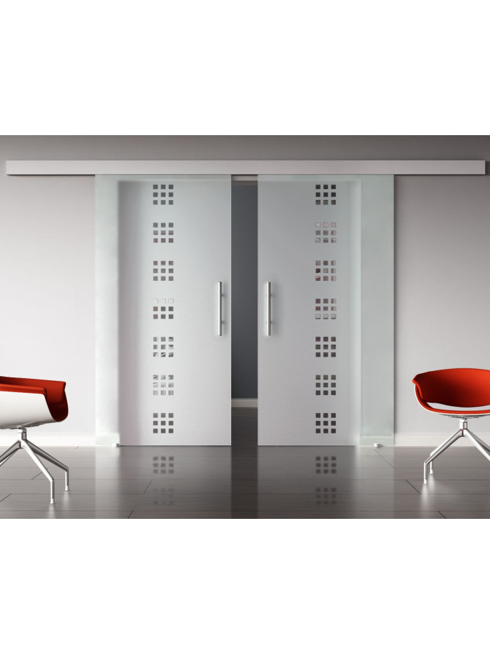 Glasschiebetüren Design Quickborn (Q) SlimLine-Beschlag Komplettset, Optional: SoftClose